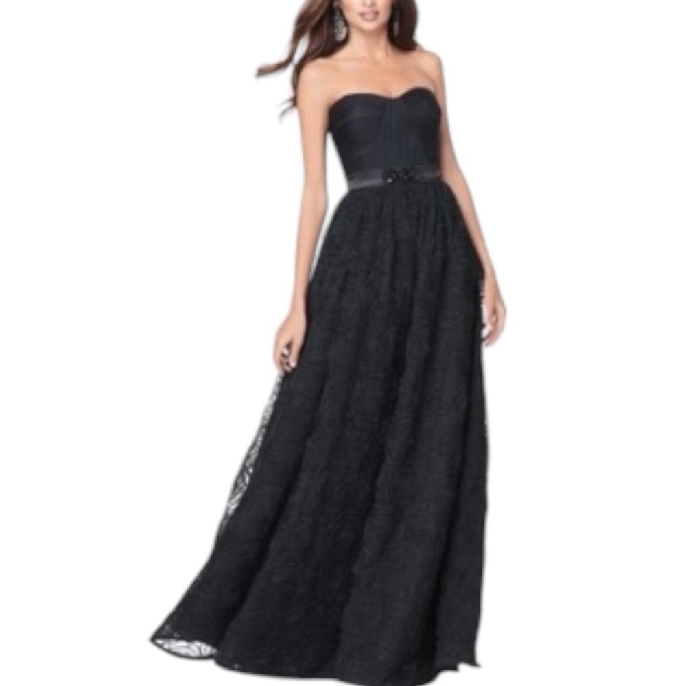 Adrianna Papell Black Strapless Gown